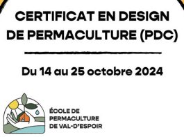Un certificat en design de permaculture à Val d’Espoir