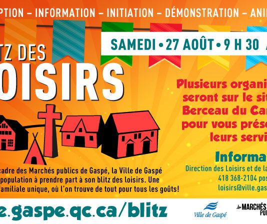 Profitez du Blitz des loisirs de la Ville de Gaspé pour vous inscrire à vos activités préférées!