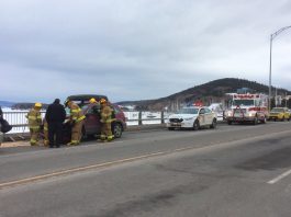 Un petit carambolage sur le pont de Gaspé