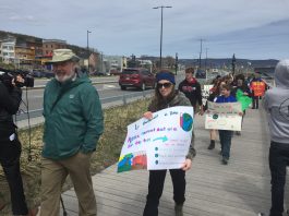 Manifestation des jeunes gaspésiens contre les changements climatiques