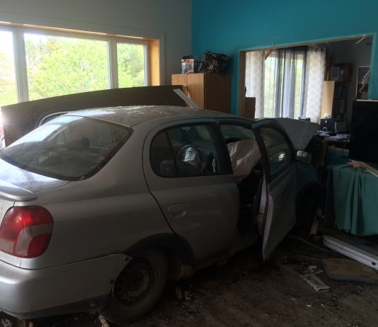 Collision impliquant un véhicule au centre-ville de Gaspé