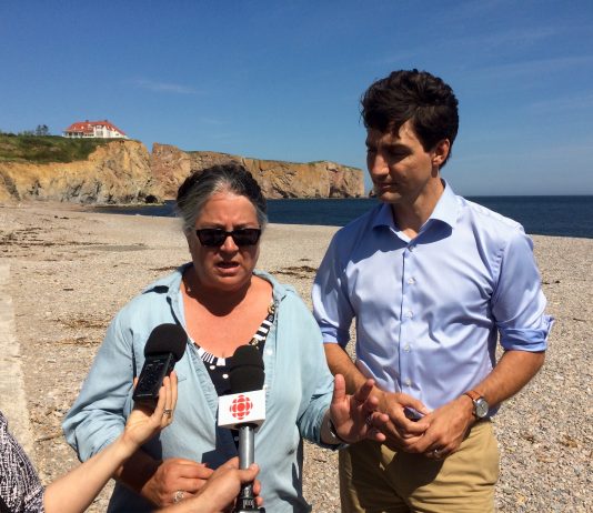 Justin Trudeau à Gaspé ce mercredi