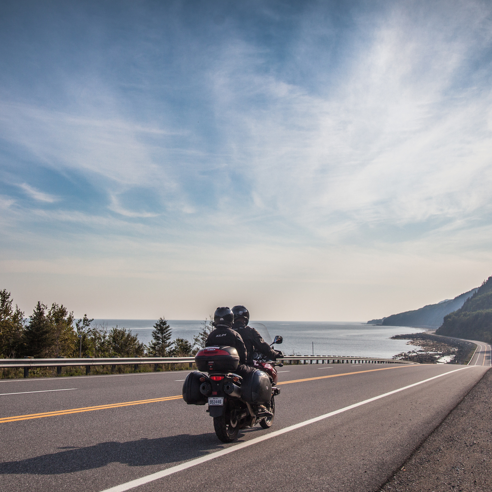 tour de la gaspesie en moto